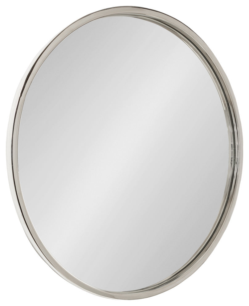 Rowla Round Wall Mirror, Silver 24" Diameter