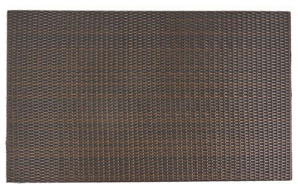 GDF Studio 7-Piece Jihan Outdoor Wicker Dining Set, Multibrown