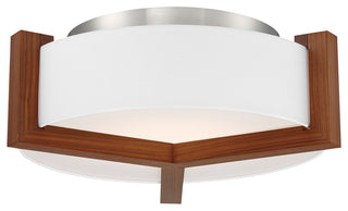 Segment 22" LED Flush Mount 3000K, Dark Walnut
