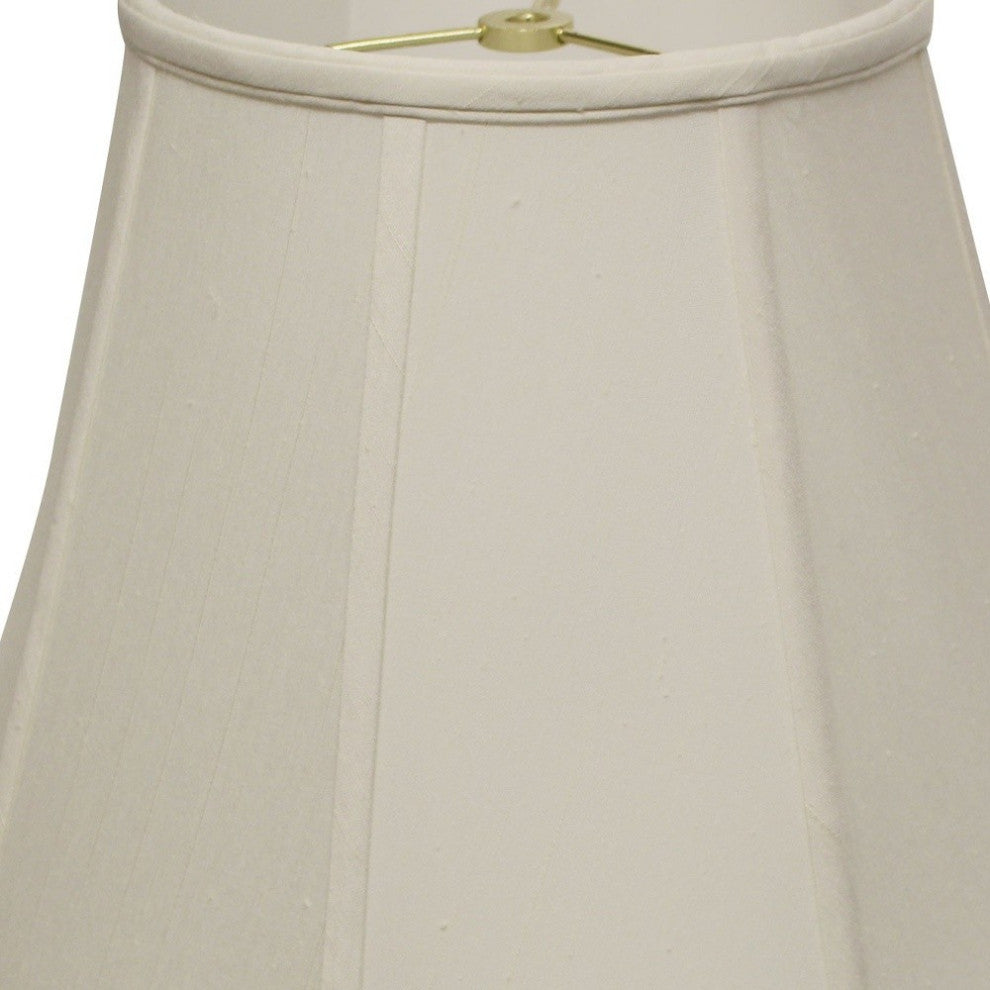 18" White Slanted Empire Monay Shantung Lampshade