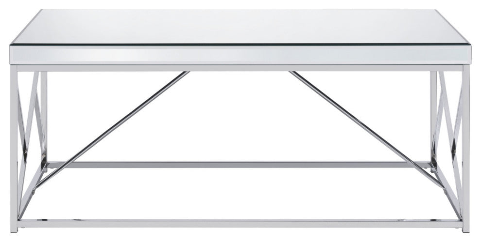 Evelyn Mirror Top Cocktail Table Chrome