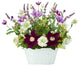13" Mixed Flower Artificial Arrangement, Decorative Vase