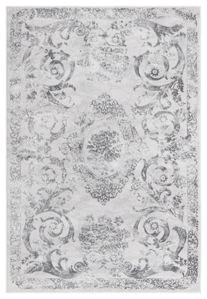 Unique Loom Diana Finsbury Rug, Gray, 5'3"x8'