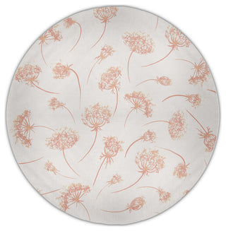 Wishing Flowers Rug, Orange, 5' Round