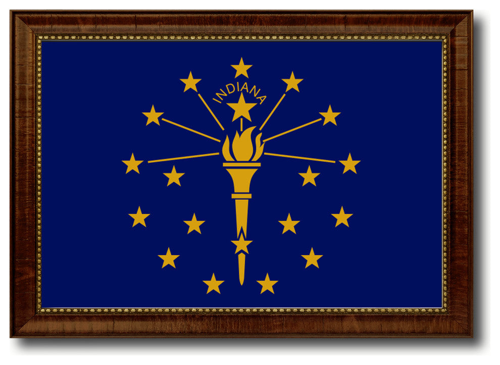 Indiana State Flag Canvas Print, 21"x30"