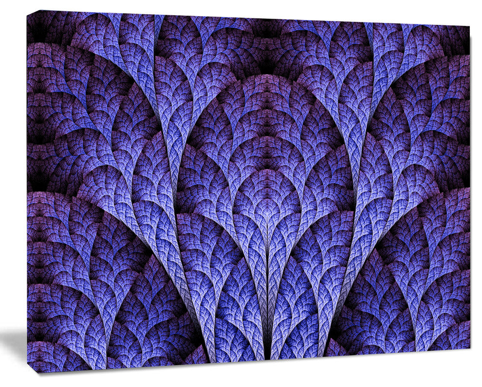 Exotic Purple Biological Organism, Abstract Art on Canvas, 20x12