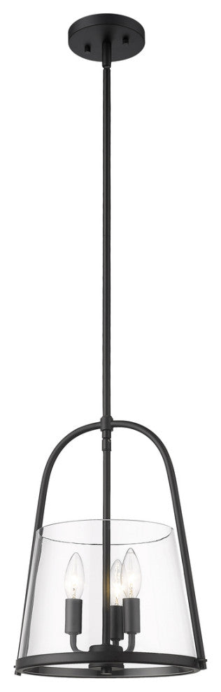 Z-LITE 3-Light Pendant, Matte Black