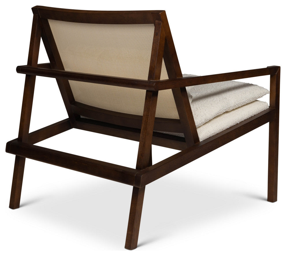 Modern Brazilian, Barra, Cane Lounge Chair, Neutral Brown/Natural/Ivory