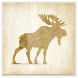 "Golden Moose In The Wild" Wall Plaque Art