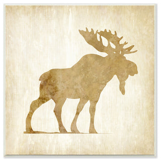 "Golden Moose In The Wild" Wall Plaque Art