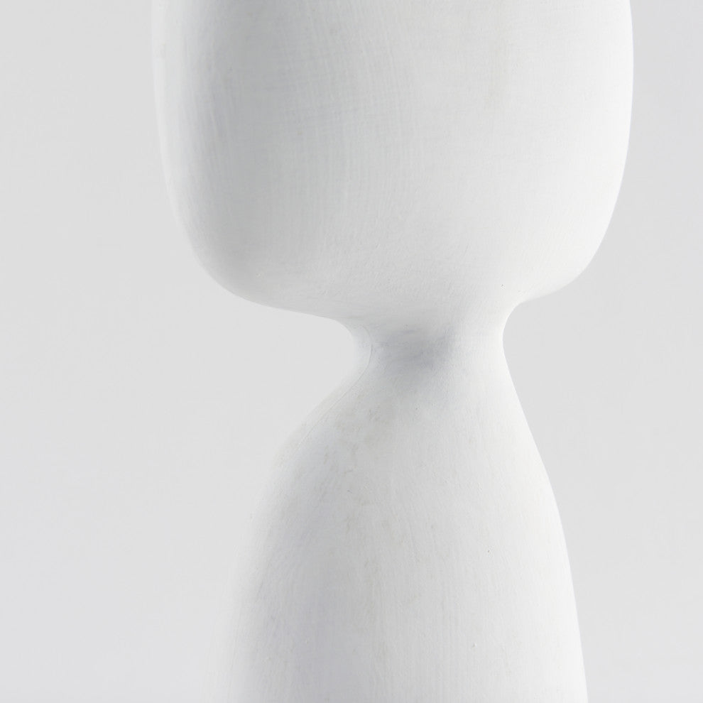 Rylee 11.6H White Ceramic Vase