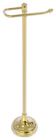 Carolina Freestanding Euro Style Toilet Paper Holder, Unlacquered Brass