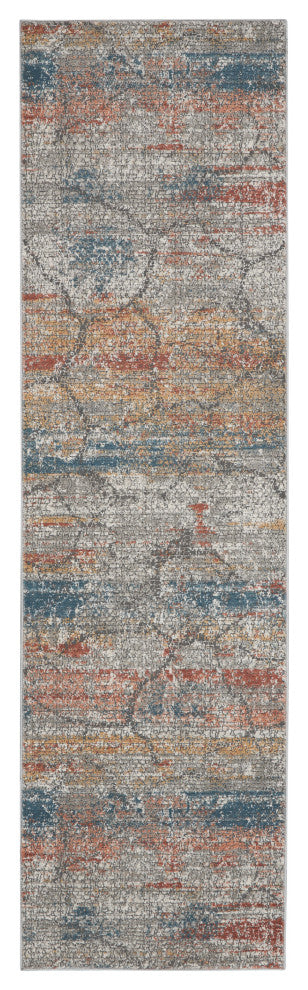 Nourison Rustic Textures Rus11 Vintage and Distressed Rug, Multicolor, 5'3"x5'3"