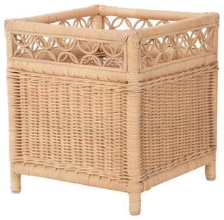 Square Rattan Decorative Indoor Planter Stand, Large