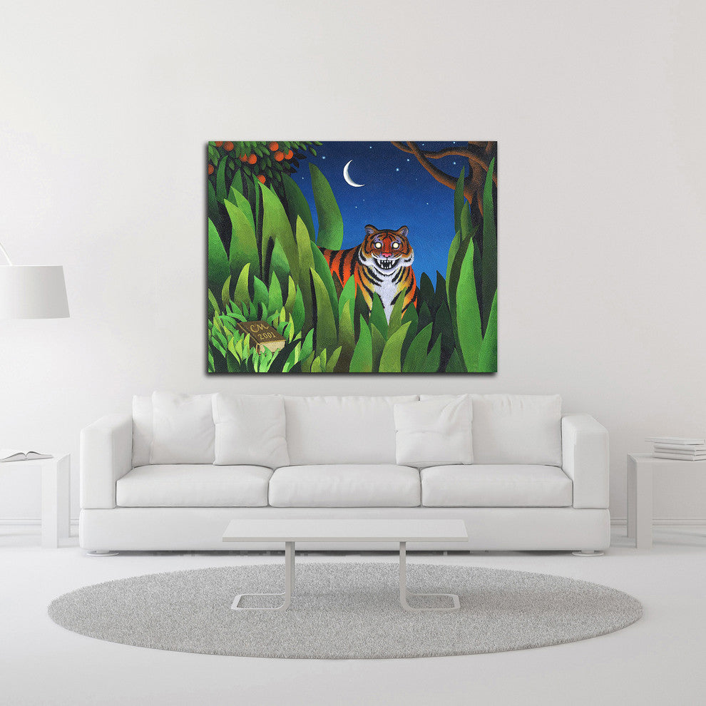 Tiger Tyger by Chris Miles, Print on Canvas, 20"x16"