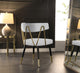 Rheingold Upholstered Dining Chair, White, Vegan Leather