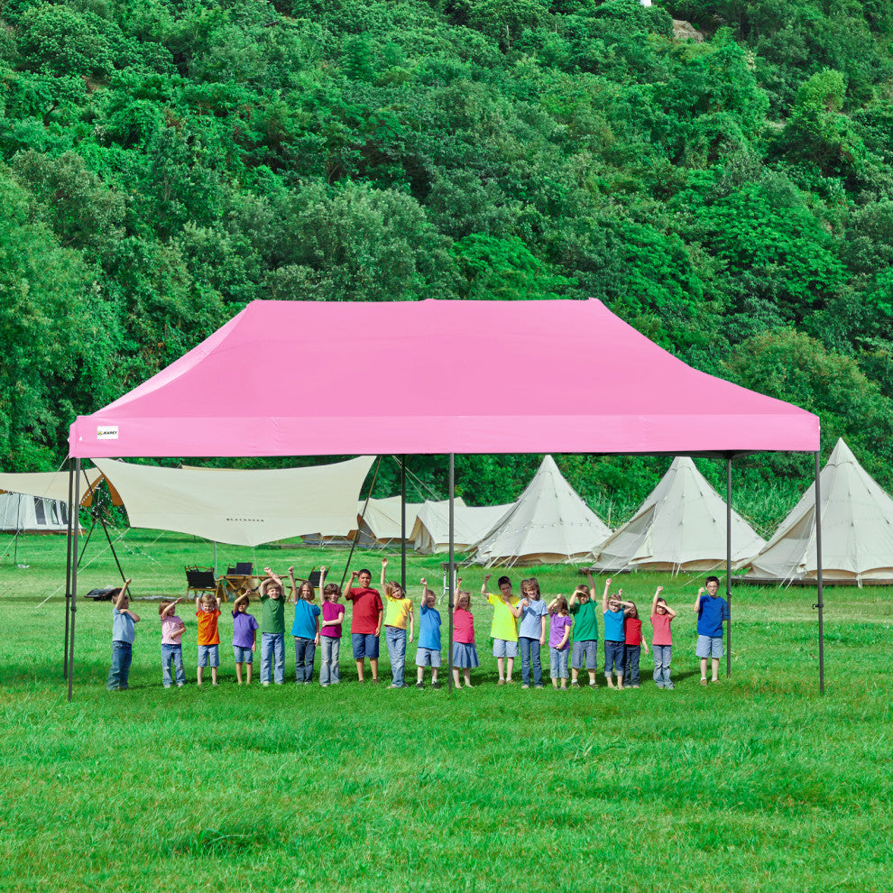 JEAREY Pop Up Canopy Tent, Outdoor Canopy, 4 Sand Bags, Pink, 10x20ft