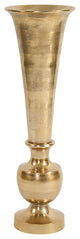 Howard Elliott Oversized Flared Gold Aluminum Vase, Small