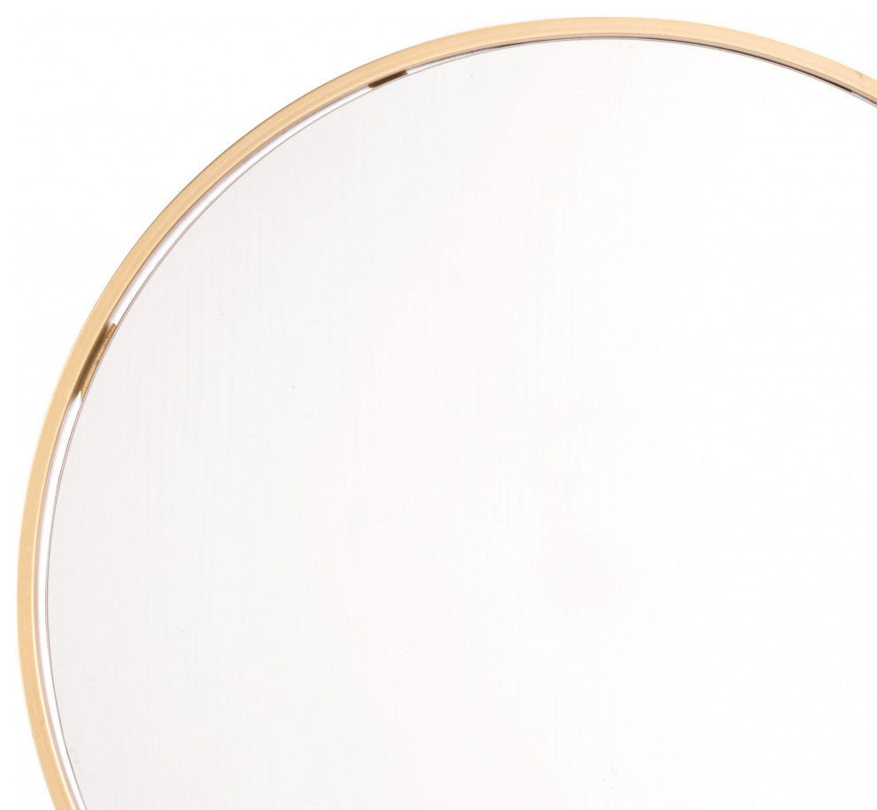Minimal Gold Oval Mirror