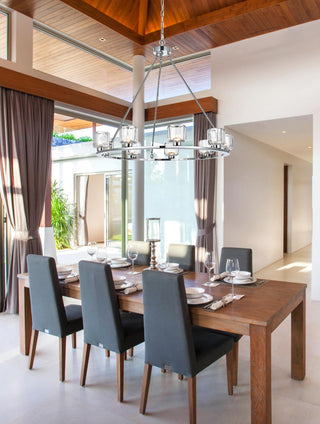 Home Living 36" Chandelier, Chrome