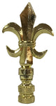 Royal Designs Fleur De Lis Finial, Polished Brass, Single