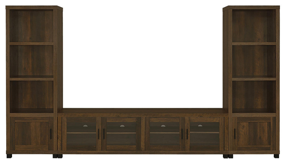 Sachin 3-piece 79" TV Entertainment Center Dark Pine