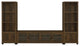 Sachin 3-piece 79" TV Entertainment Center Dark Pine