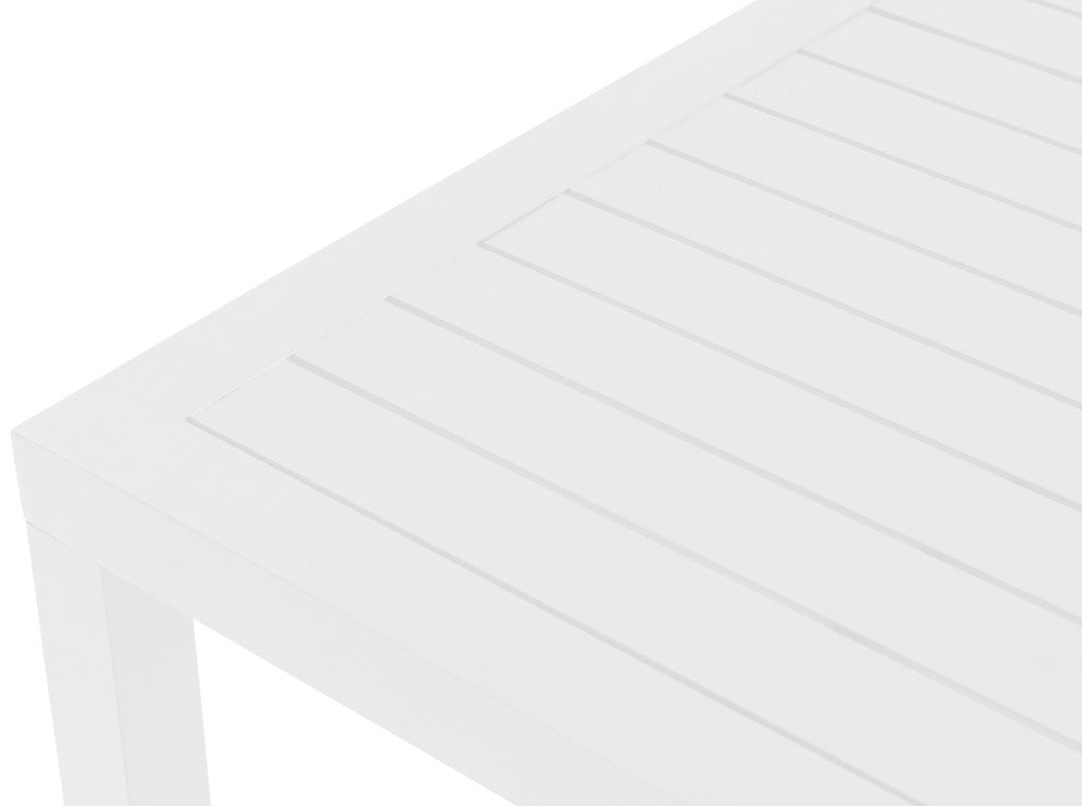 Maldives Outdoor Patio Rectangle Bar Table, White