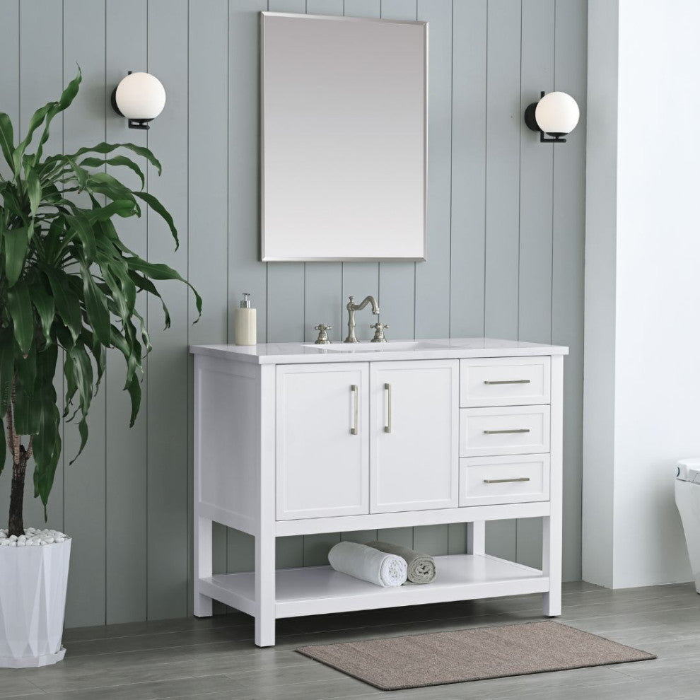Arlo 42" Bathroom Vanity, White