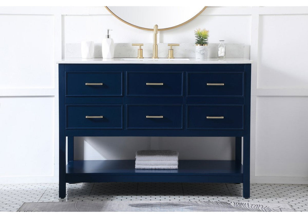 Elegant Decor Sinclaire Bathroom Vanity Blue