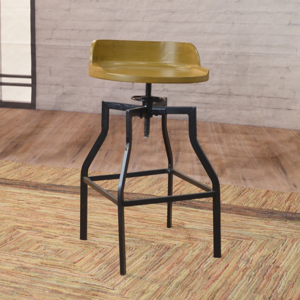 Marais Adjustable Barstool - Harvest Oak/Black