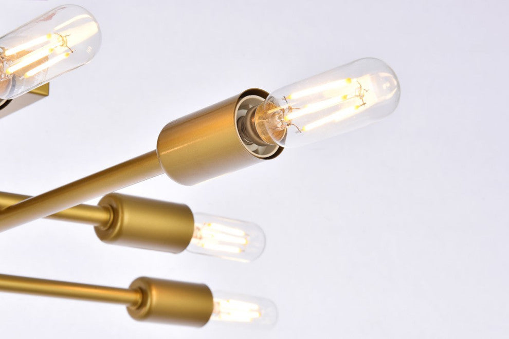 Sebastian 8-Light Brass Flush Mount