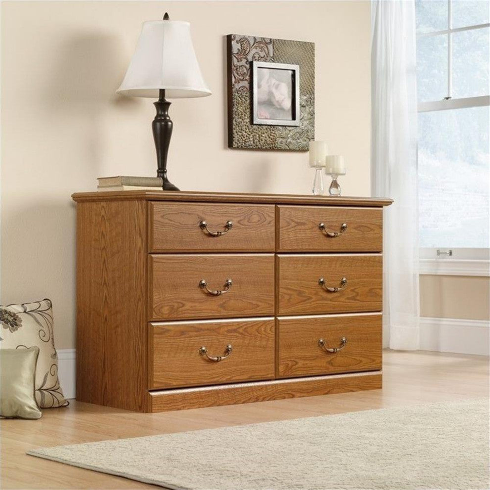 Sauder Orchard Hills Engineered Wood Dresser in Carolina Oak finish