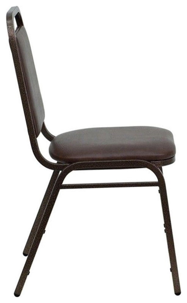 Flash Furniture Hercules Banquet Stacking Chair in Brown and Copper