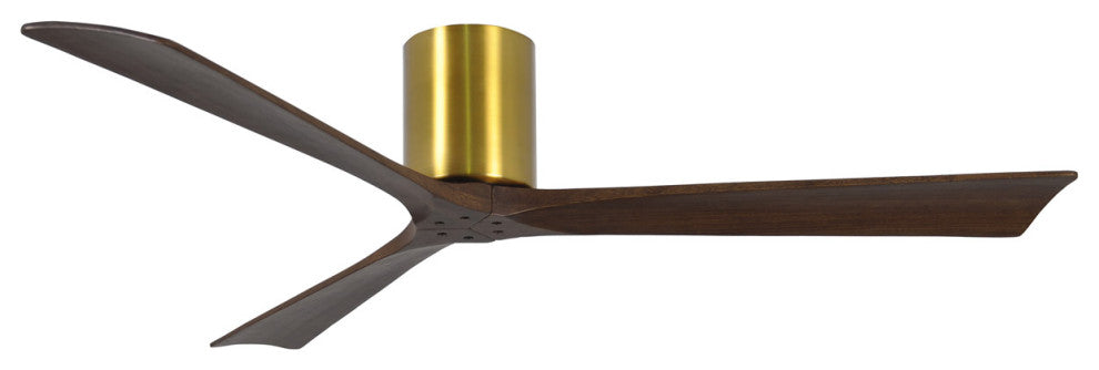 Matthews Fan, Irene-3H Ceiling Fan, Brushed Brass, 60-Inch, Walnut
