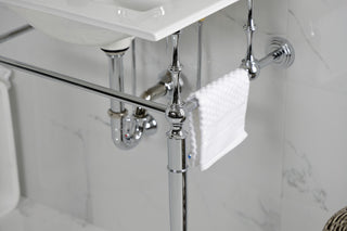 Fauceture KVPB24187W4CP 24" Console Sink, Legs, 4", 3 Hole