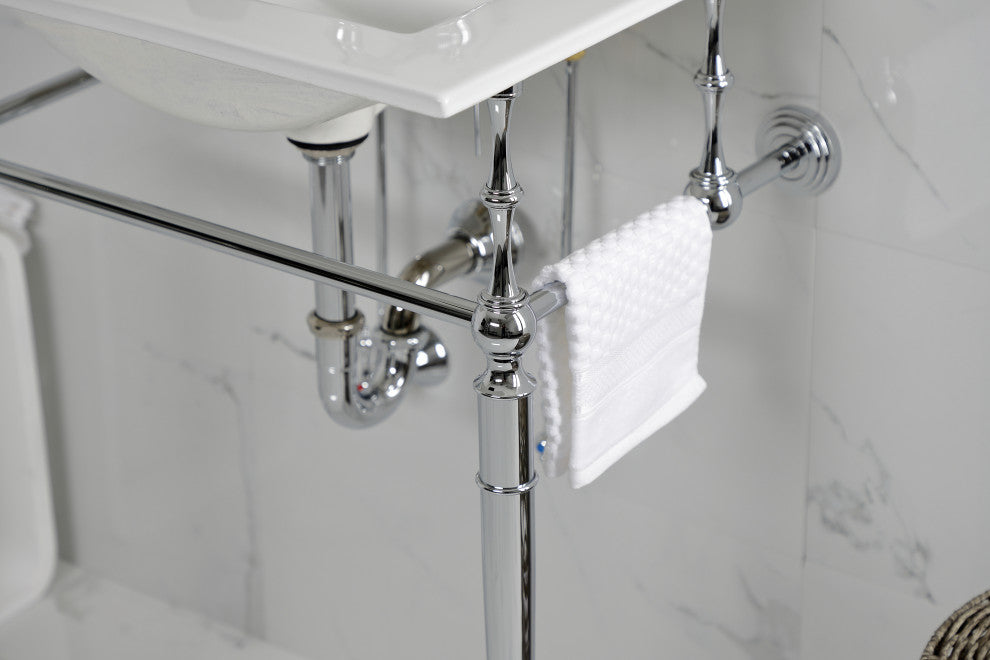 Fauceture KVPB24187W4CP 24" Console Sink, Legs, 4", 3 Hole