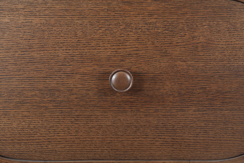 Harlow Solid Wood And Oak Veneer Night Stand, Brown