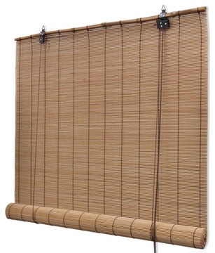Brown Bamboo Roller Blinds 47.2"x86.6"