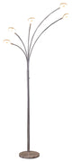 80" Silver 5 Light Contempo Arc LED Floor Lamp