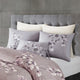 N Natori Sakura Blossom 3 Piece Cotton Sateen Printed Duvet Cover Set, Lilac