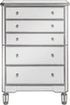 Elegant 5-Drawer Silver Chest
