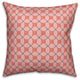 Pink Cross-Stitch Printed Pattern Throw Pillow, 20"x20"