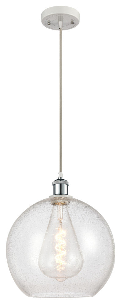 Innovations 516-1P-WPC-G124-12-LED 1-Light Mini Pendant, White, Polished Chrome