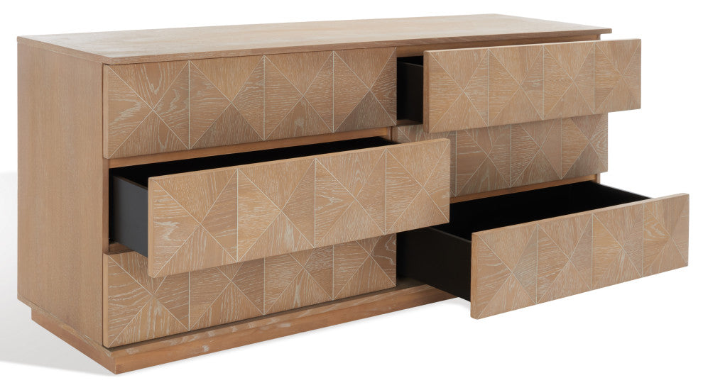 Safavieh Couture Patty 6 Drawer Dresser, Natural