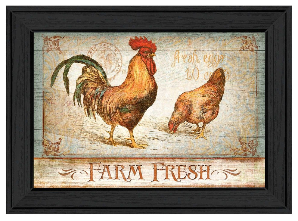 "Farm Fresh" By Mollie B., Printed Wall Art, Ready To Hang, Black Frame