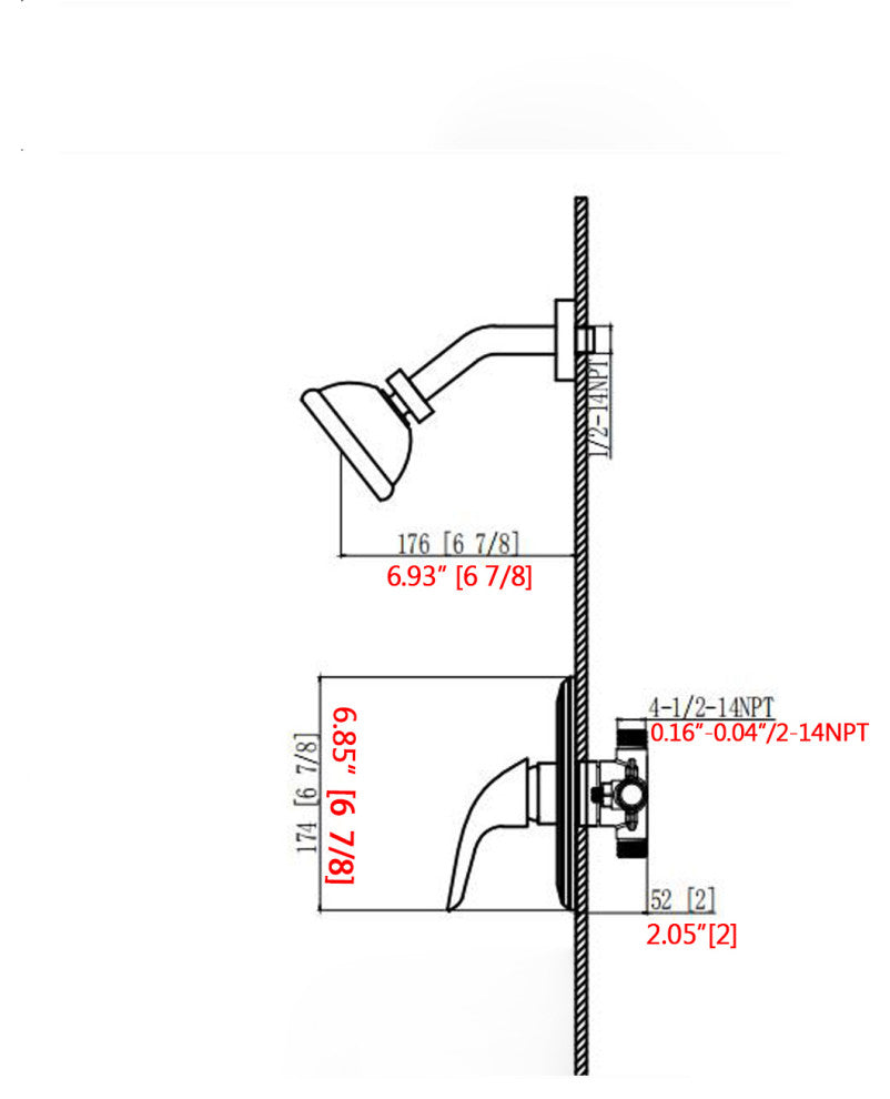 Pressure Balance Shower Faucet Set with Valve