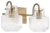 Capital Lighting 145121 Nyla 2 Light 15"W Bathroom Vanity Light - Aged Brass