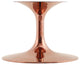 Coffee Table, Round, Artificial Marble, Metal, Rose Gold Black, Modern, Lounge