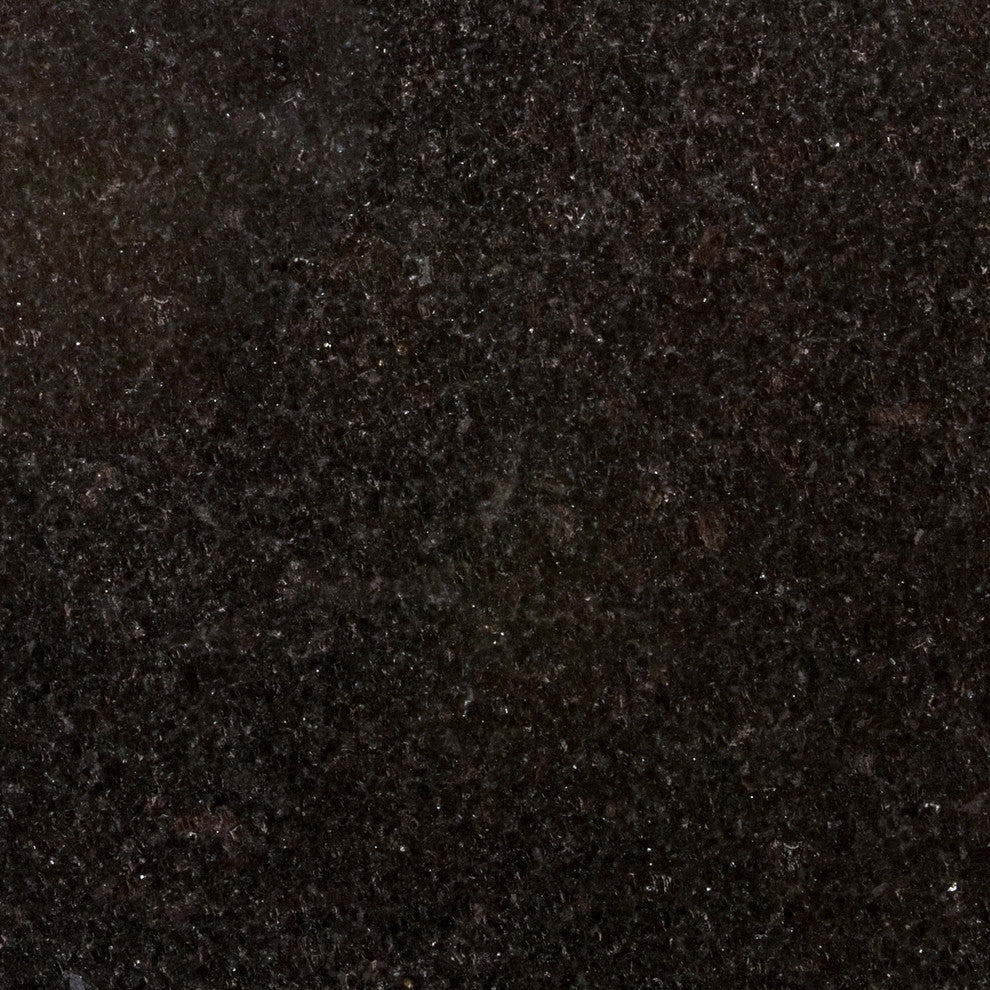 LaFayette Solid Black Granite Top Kitchen Island
